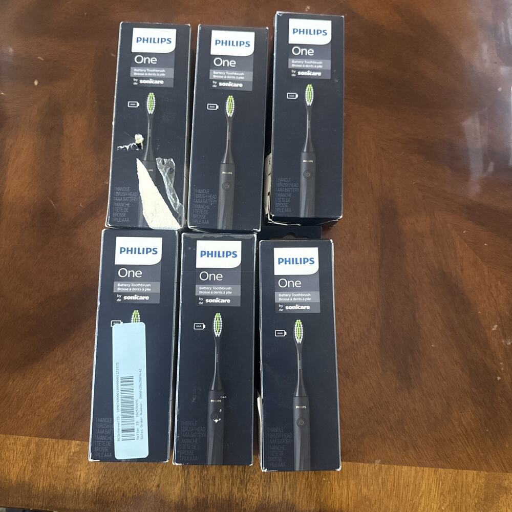 6x PHILIPS ONE BATTERY TOOTHBRUSH philips one by sonicare hy1100/54